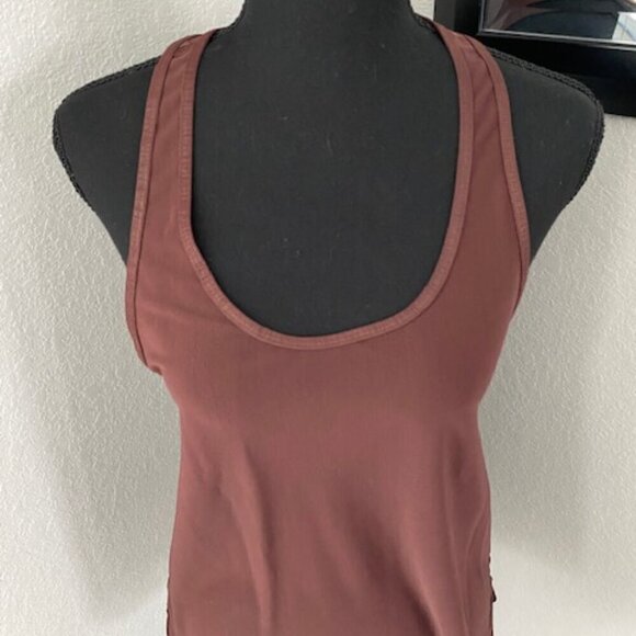 LULULEMON Sheer Mesh Brown 105F Singlet Tank Top Small - Picture 6 of 9